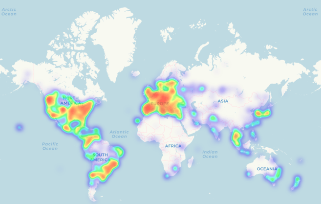 Heatmap of retailers